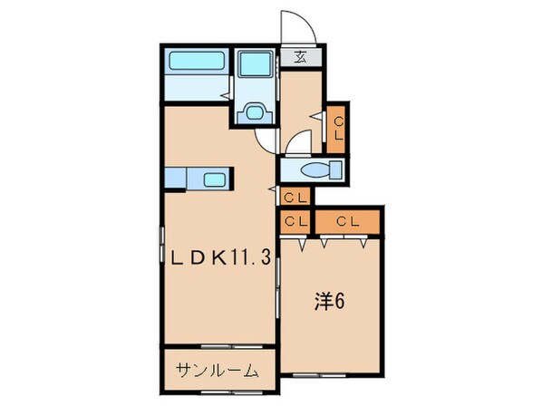 プレヴェルジェ二島の物件間取画像